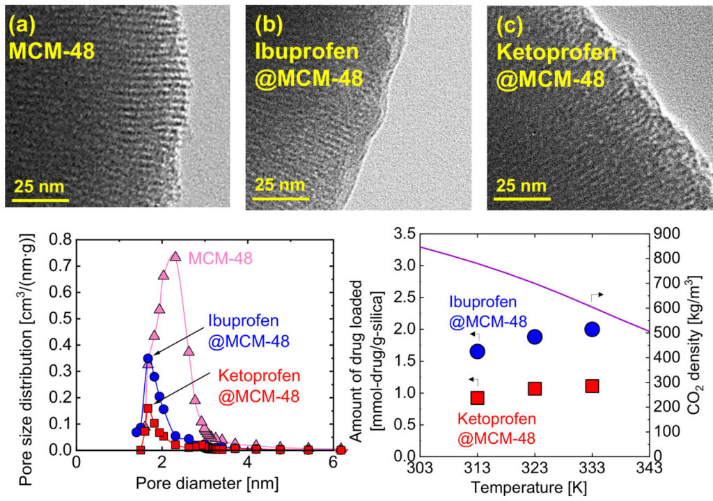 Graphical abstract: Evaluation of drug loading onto MCM-48 via supercritical CO2 deposition
